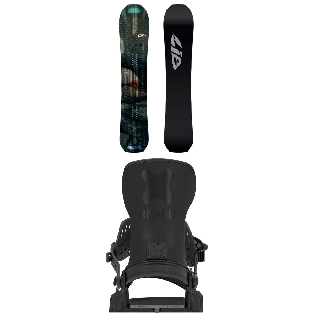 Lib Tech Apex Orca II Snowboard + Bent Metal Transfer Pro Snowboard Bindings 2027
