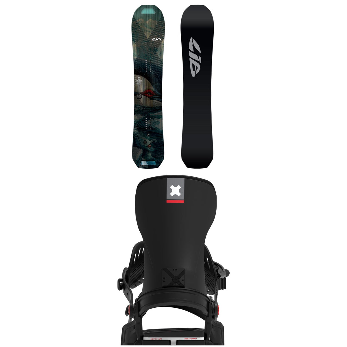 Lib Tech Apex Orca II Snowboard + Bent Metal Transfer Snowboard Bindings 2027