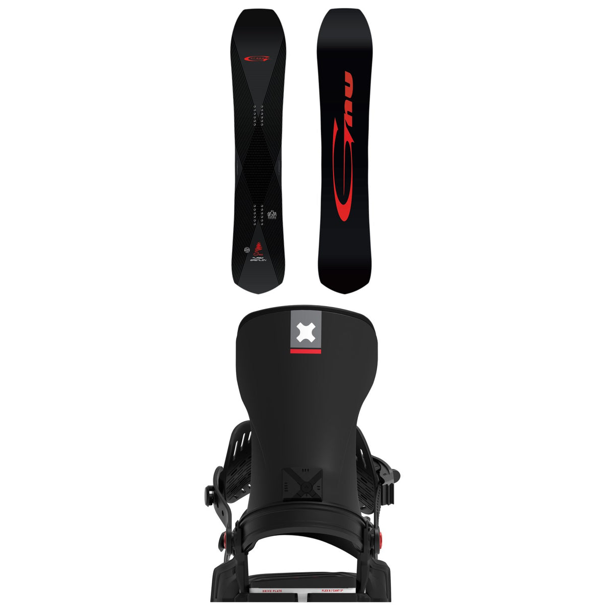 GNU Turbo Gremlin C3 Snowboard + Bent Metal Transfer Snowboard Bindings 2027