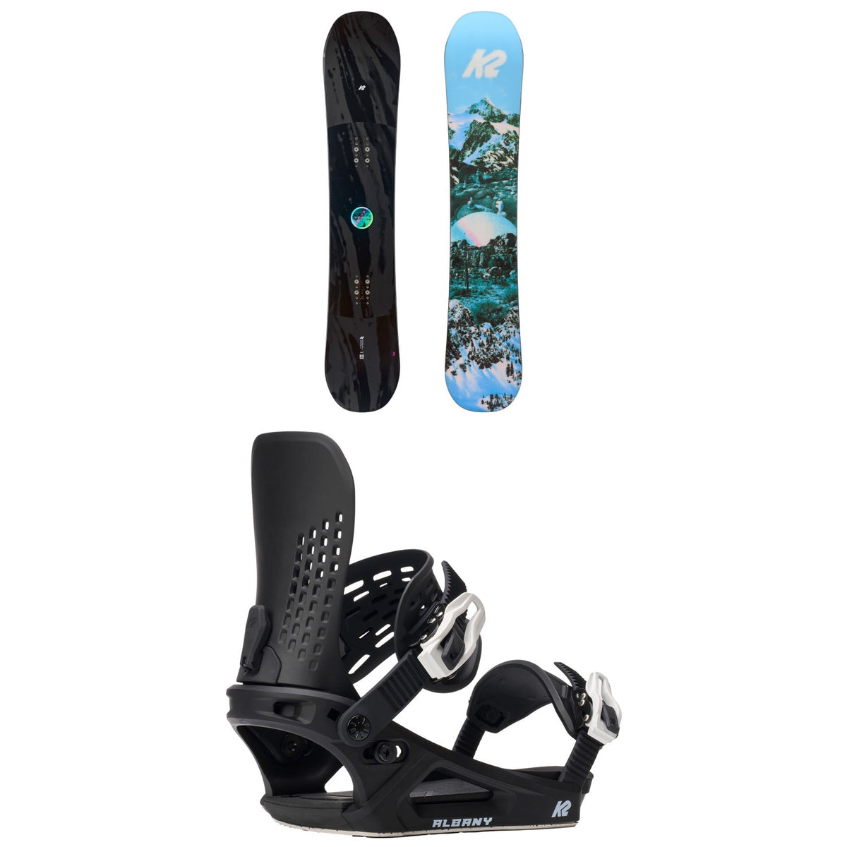 K2 Extravision Snowboard + Albany Snowboard Bindings - Women's 2026