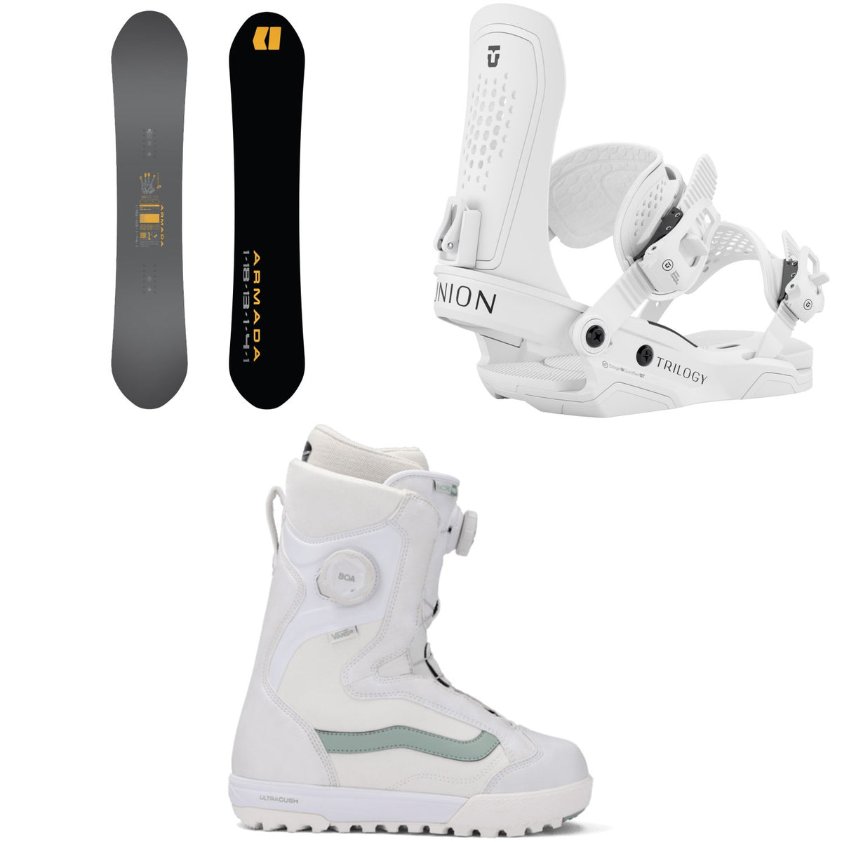 Armada Do-Si-Do LTD Snowboard + Union Trilogy Snowboard Bindings + Vans Encore Pro Snowboard Boots - Women's 2026