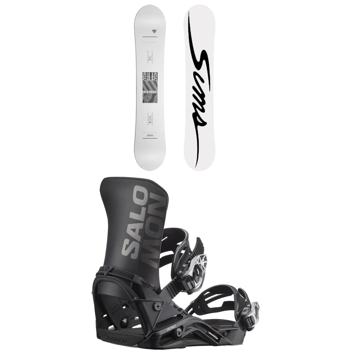 Sims Aurum Snowboard + Salomon District Snowboard Bindings 2026