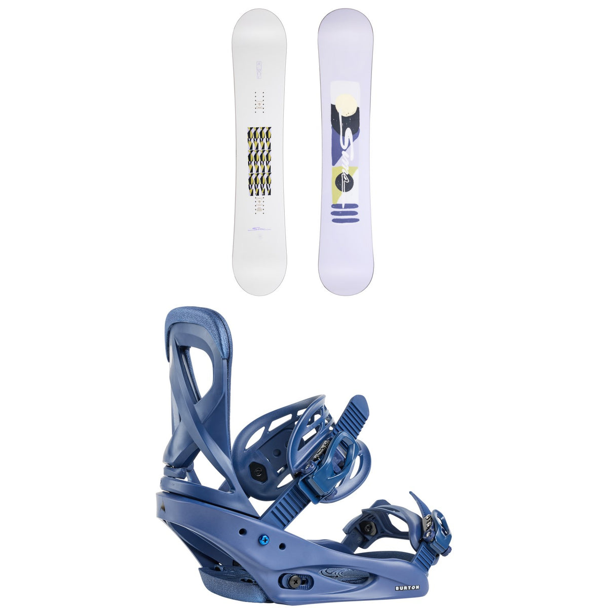 Sims Fluid Snowboard + Burton Scribe Snowboard Bindings - Women's 2026