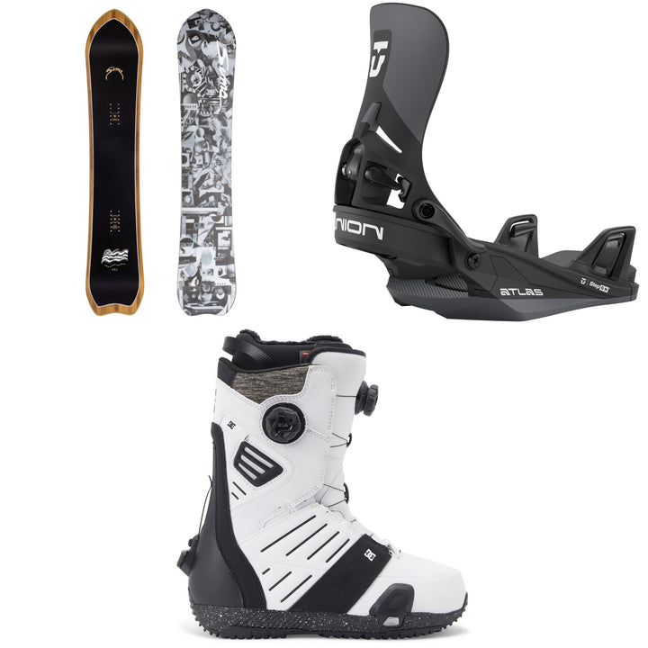 Sims UAP Snowboard + Union Atlas Step On Snowboard Bindings + DC Judge Step On Snowboard Boots 2026