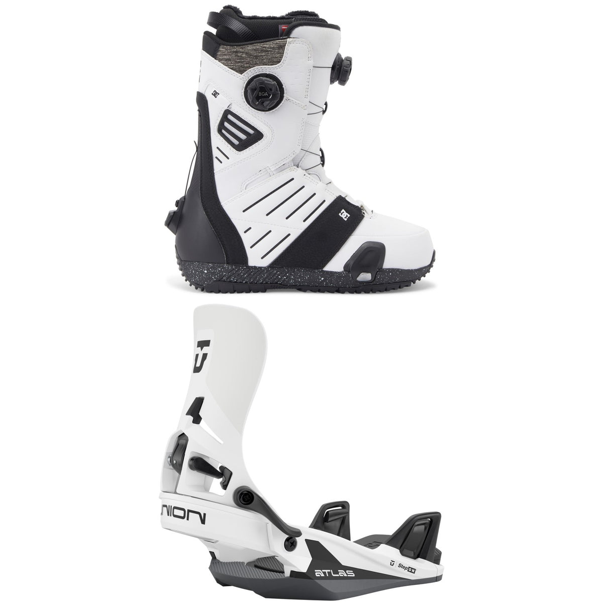 DC Judge Step On Snowboard Boots + Union Atlas Step On Snowboard Bindings
