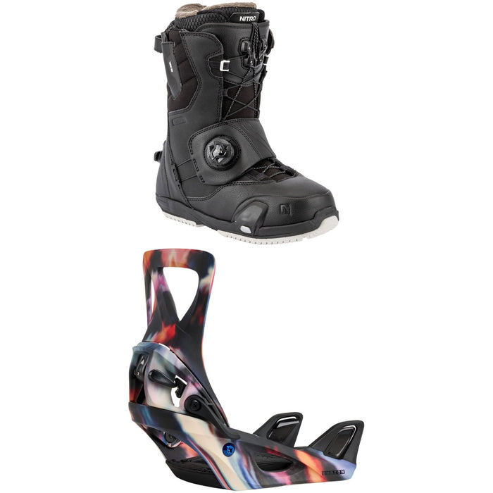 Nitro Cave Step On TLS Snowboard Boots + Burton Step On Snowboard Bindings - Women's 2026