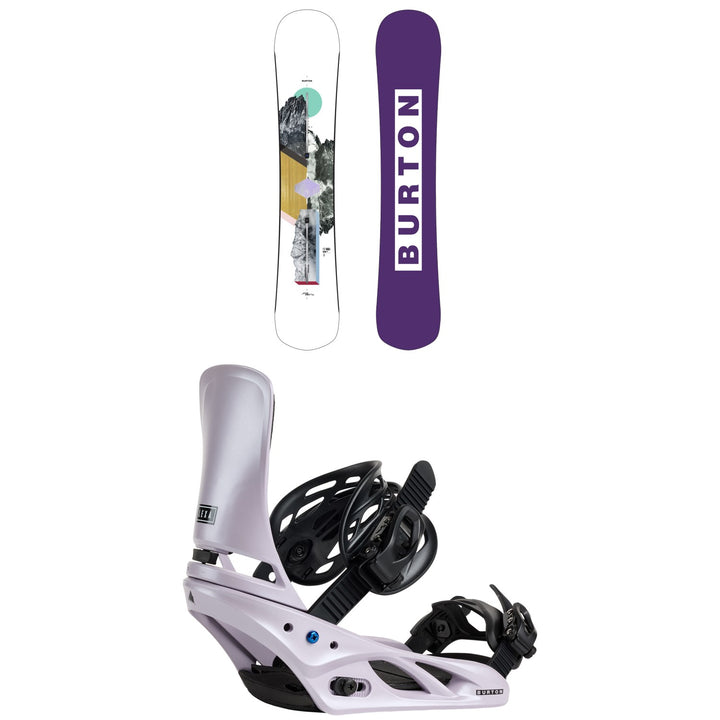 Burton Hideaway Snowboard + Lexa Snowboard Bindings - Women's 2026