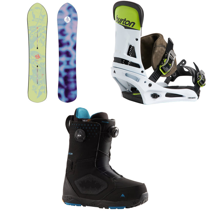 Burton Family Tree Sketch Artist Snowboard + Malavita Snowboard Bindings + Photon Boa Snowboard Boots 2026