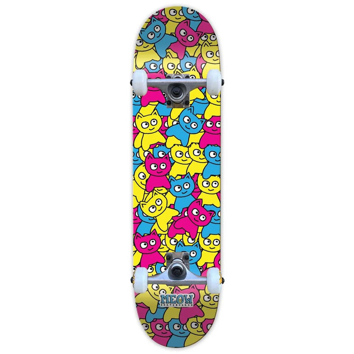Meow Sticker Pile CMYK Multi 7.75 Skateboard Complete