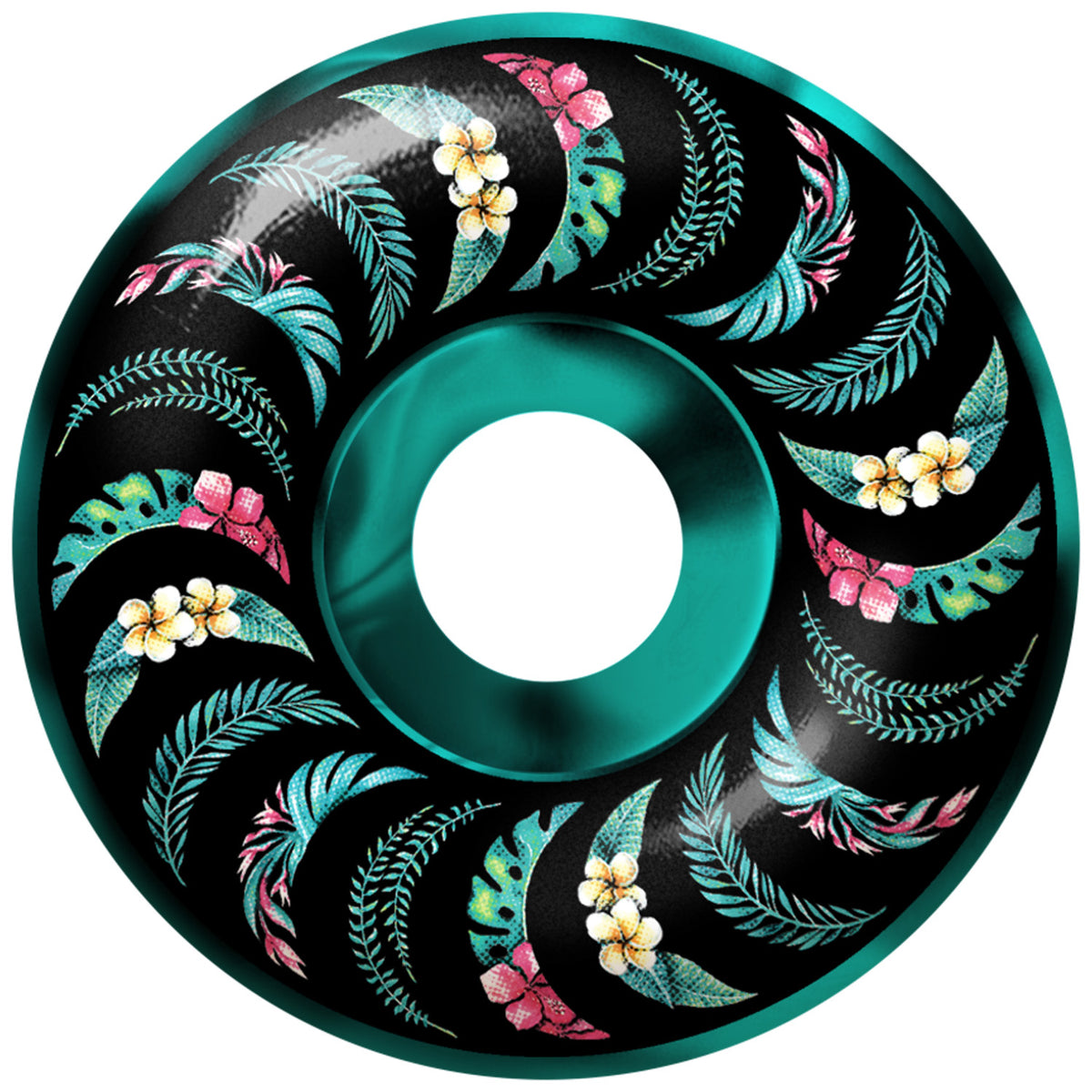 Spitfire Formula Four 99d Classic Floral Teal/Black Swirl Skateboard Wheels