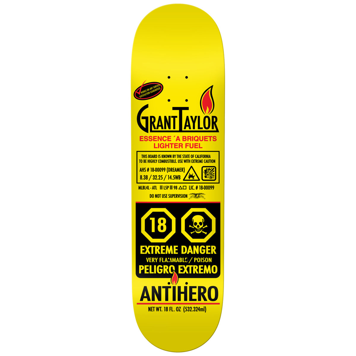 Anti Hero Taylor Fueled Up 8.38 Skateboard Deck