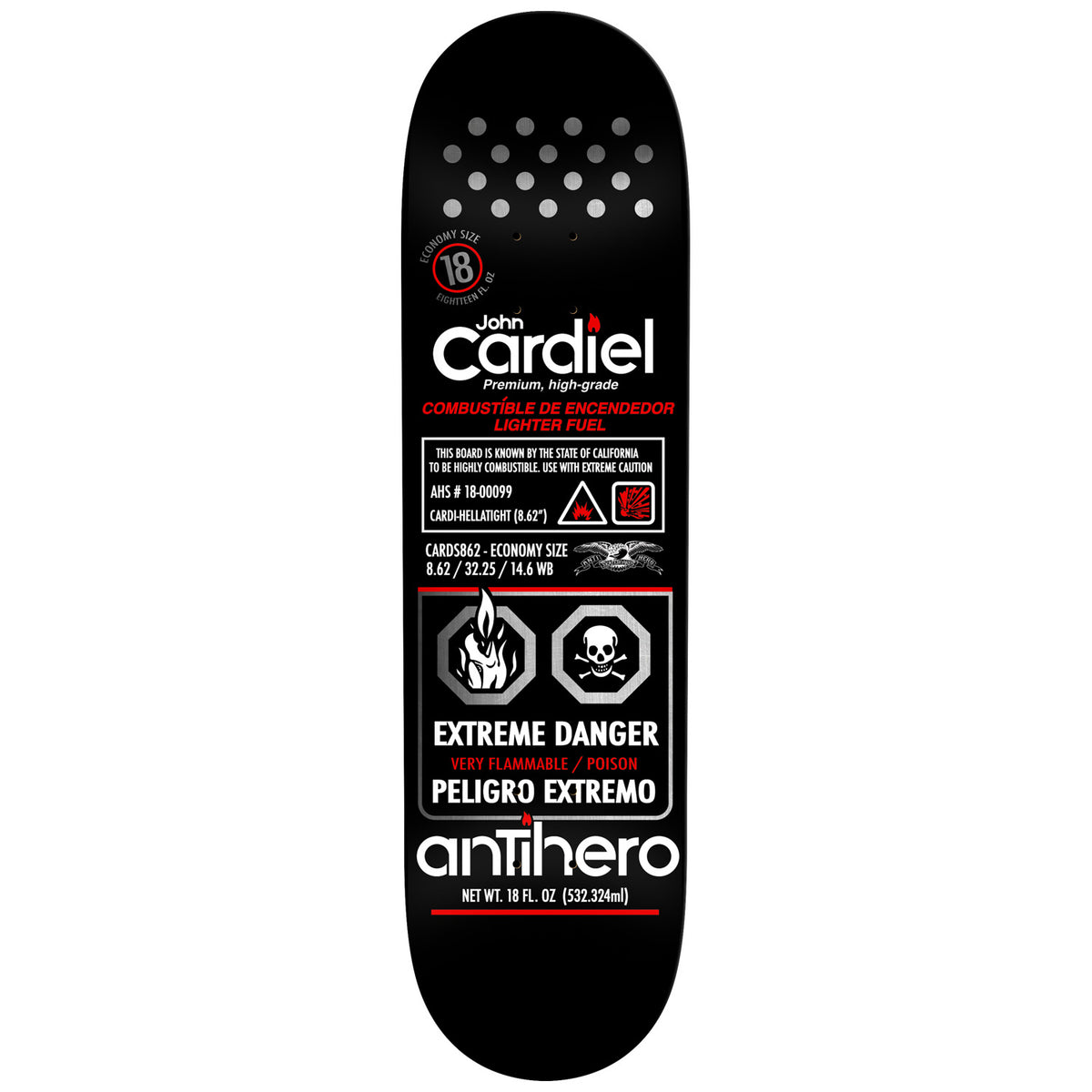 Anti Hero Cardiel Fueled Up 8.62 Skateboard Deck