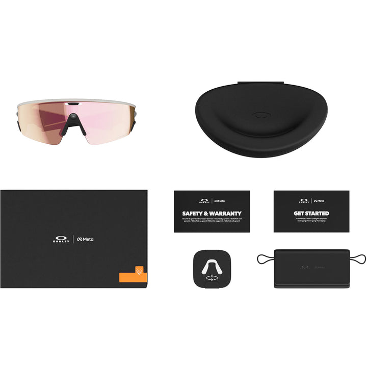 Oakley Meta Vanguard Sunglasses White/Prizm Rose Gold