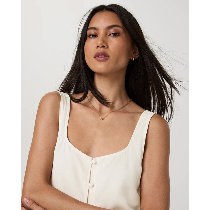 Vuori Trestles Twill Button Front Top - Women's Natural