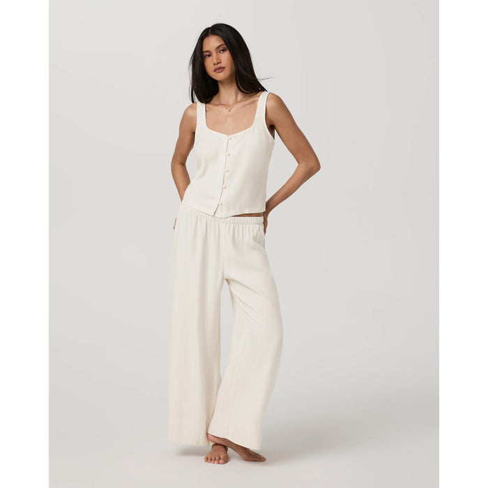 Vuori Trestles Twill Button Front Top - Women's Natural