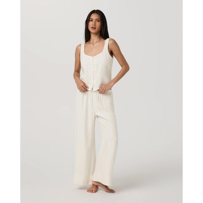 Vuori Trestles Twill Button Front Top - Women's Natural