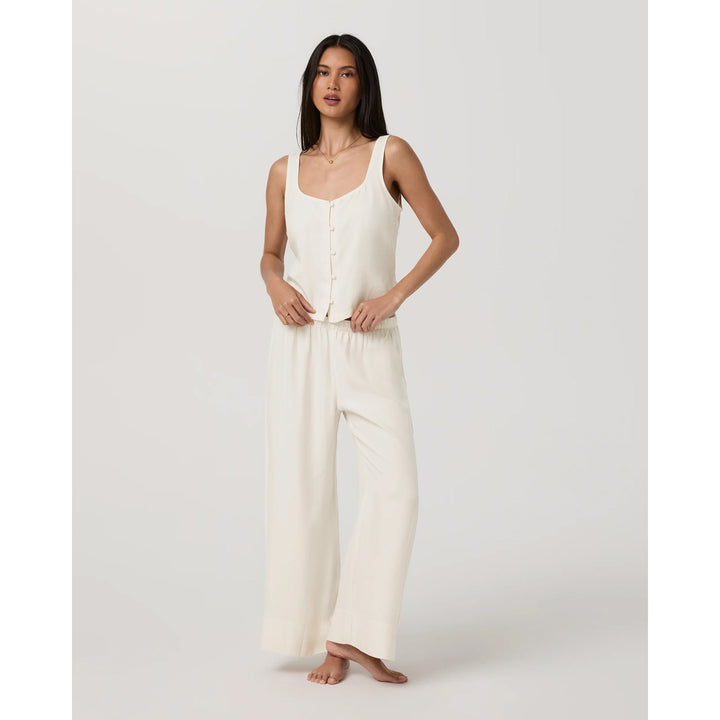 Vuori Trestles Twill Button Front Top - Women's Natural