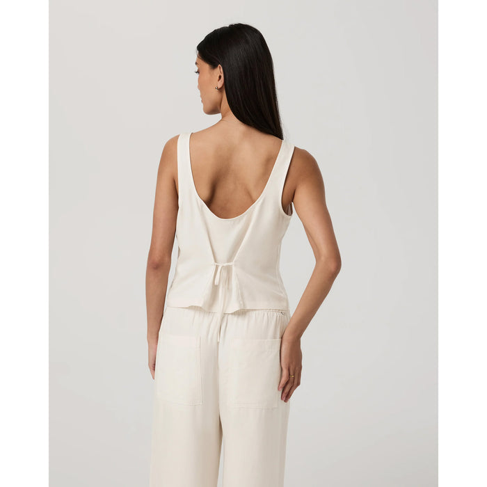 Vuori Trestles Twill Button Front Top - Women's Natural