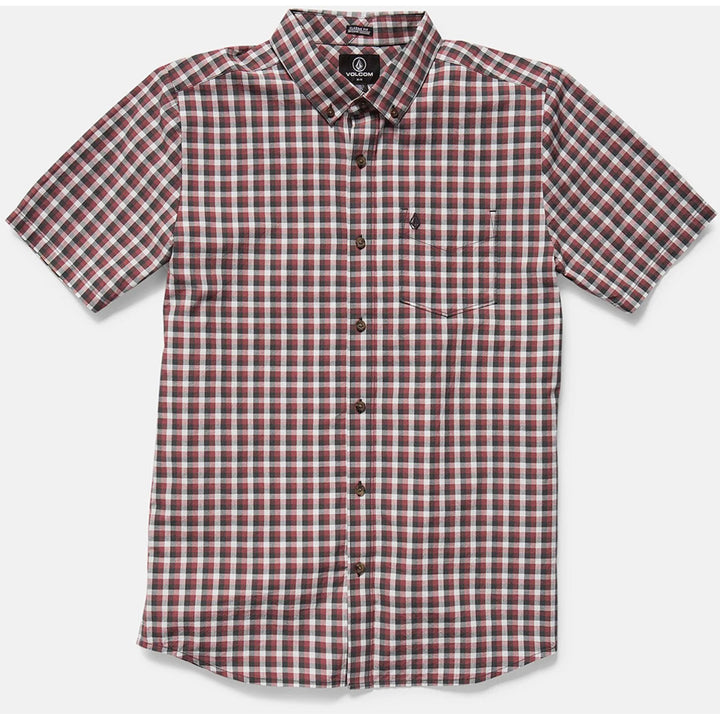 Volcom Louie Check Short-Sleeve Shirt - Men's Light Blue Acid