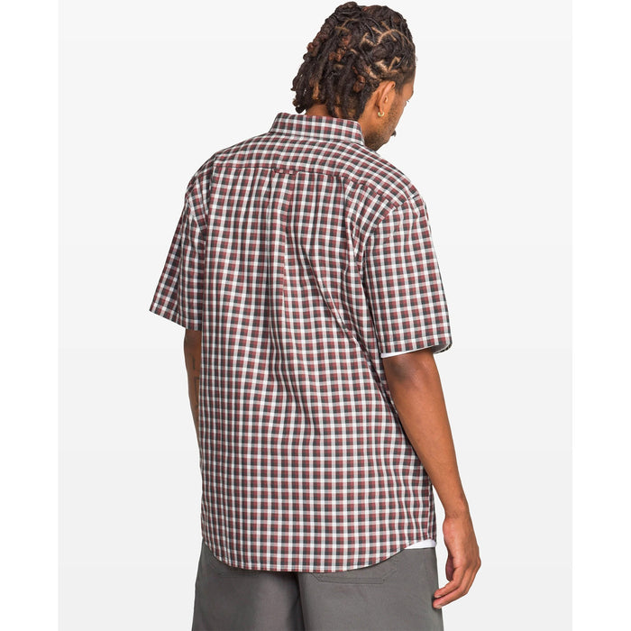 Volcom Louie Check Short-Sleeve Shirt - Men's Light Blue Acid
