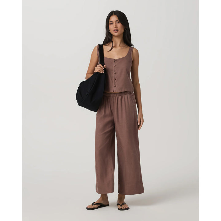 Vuori Trestles Twill Button Front Top - Women's Sable