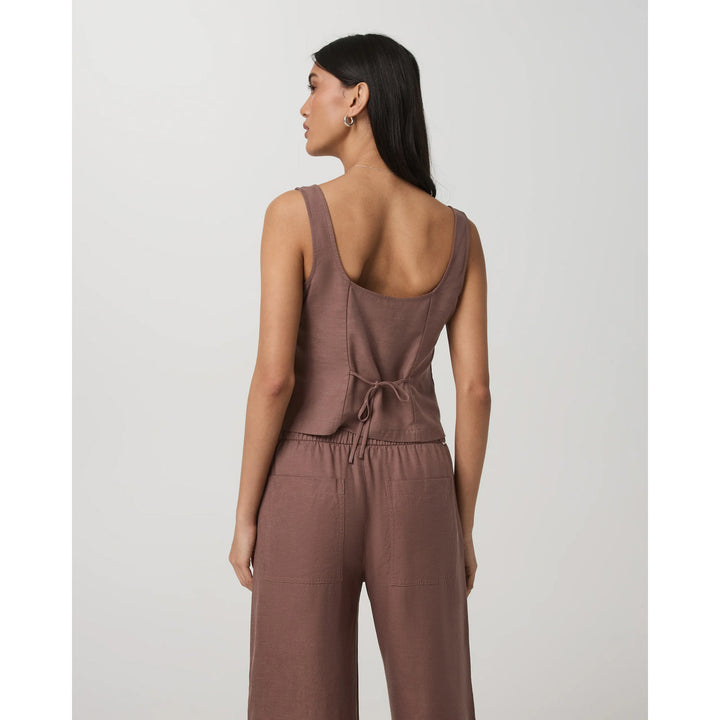 Vuori Trestles Twill Button Front Top - Women's Sable