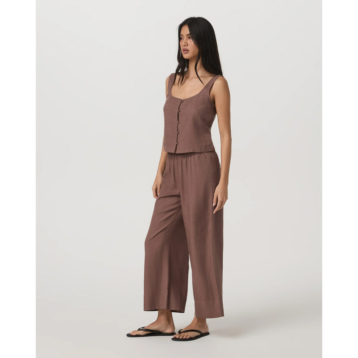 Vuori Trestles Twill Button Front Top - Women's Sable
