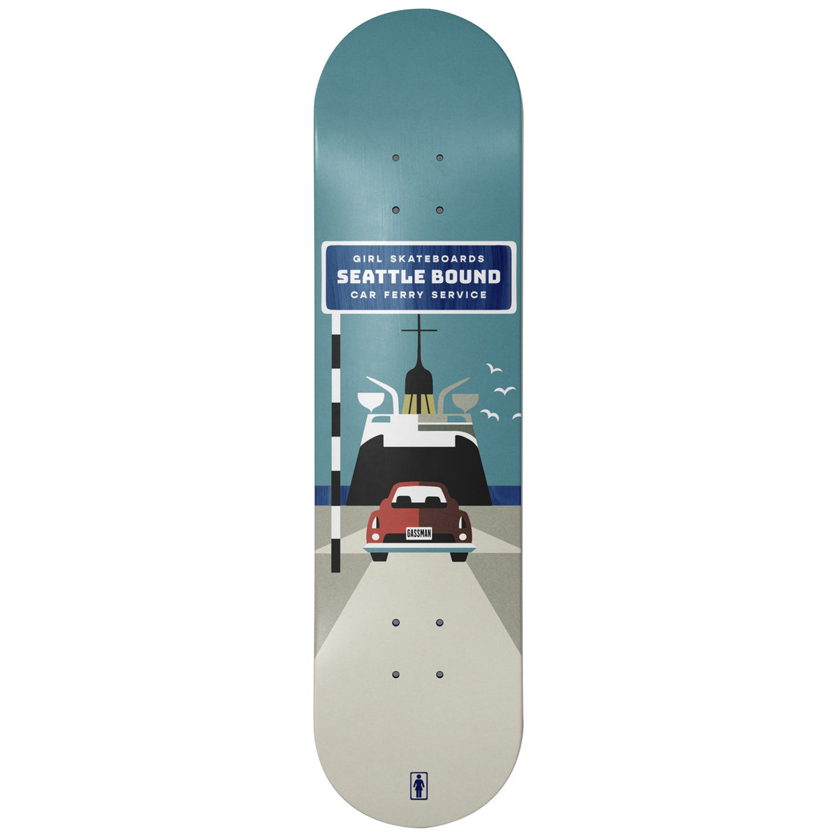 Girl Gass Seattle Bound 8.5 Skateboard Deck