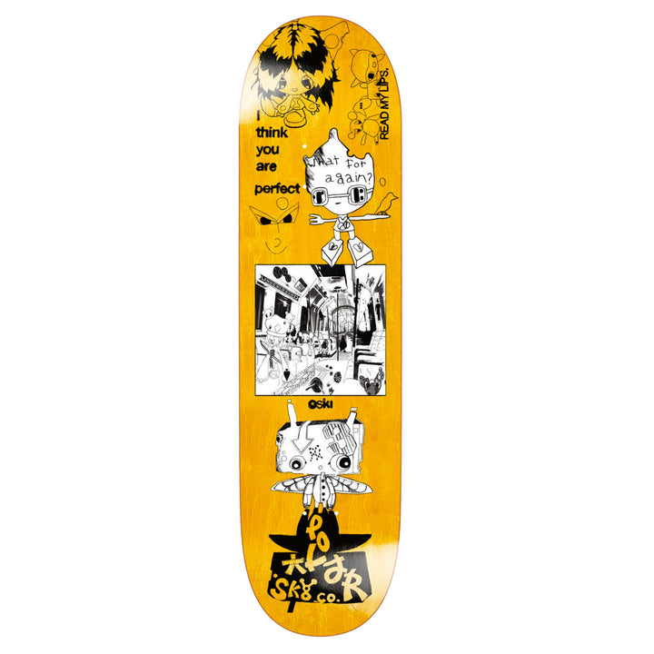 Polar Skate Co. Oski - I Think You Perfect - Yellow 8.0 Skateboard Deck