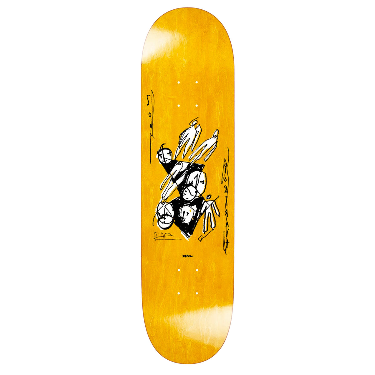 Polar Skate Co. Team / Alv - Soul Portrait - Yellow 8.0 Skateboard Deck