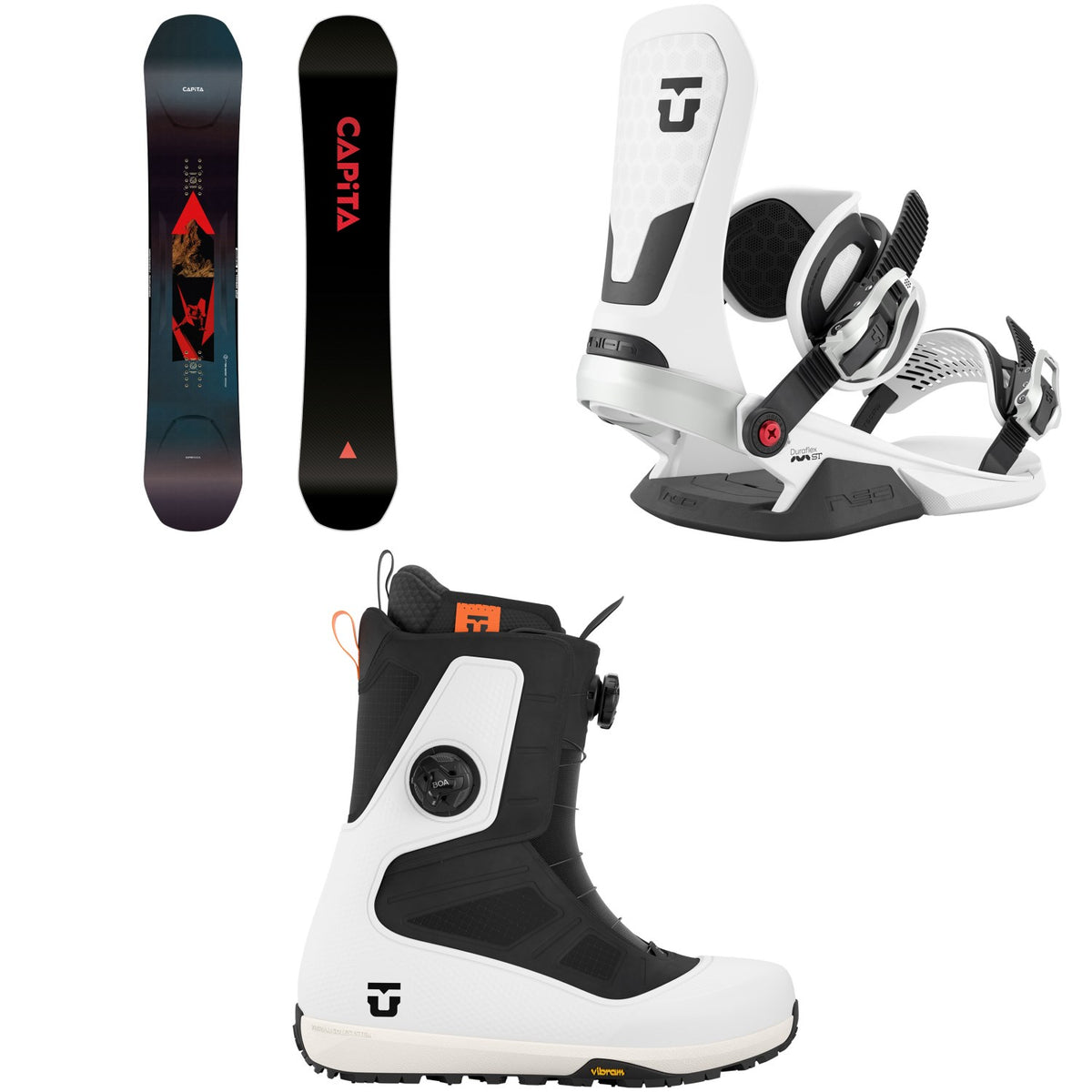 CAPiTA Super DOA Snowboard + Union Neo Snowboard Bindings + Reset Pro Snowboard Boots 2027