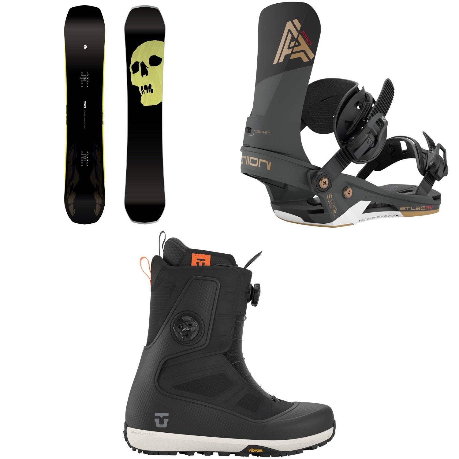 CAPiTA The Black Snowboard of Death Snowboard + Union Atlas Pro