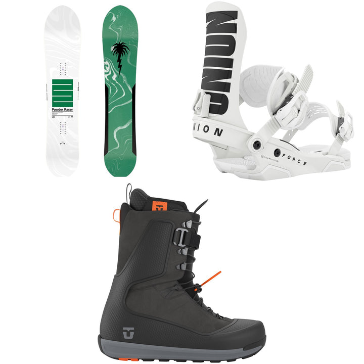 CAPiTA Spring Break Powder Racers Snowboard + Union Force Team Snowboard Bindings + Factory Snowboard Boots 2027