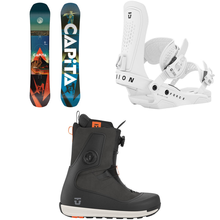 CAPiTA Defenders Of Awesome Snowboard + Union Force Snowboard Bindings + Reset Snowboard Boots 2027
