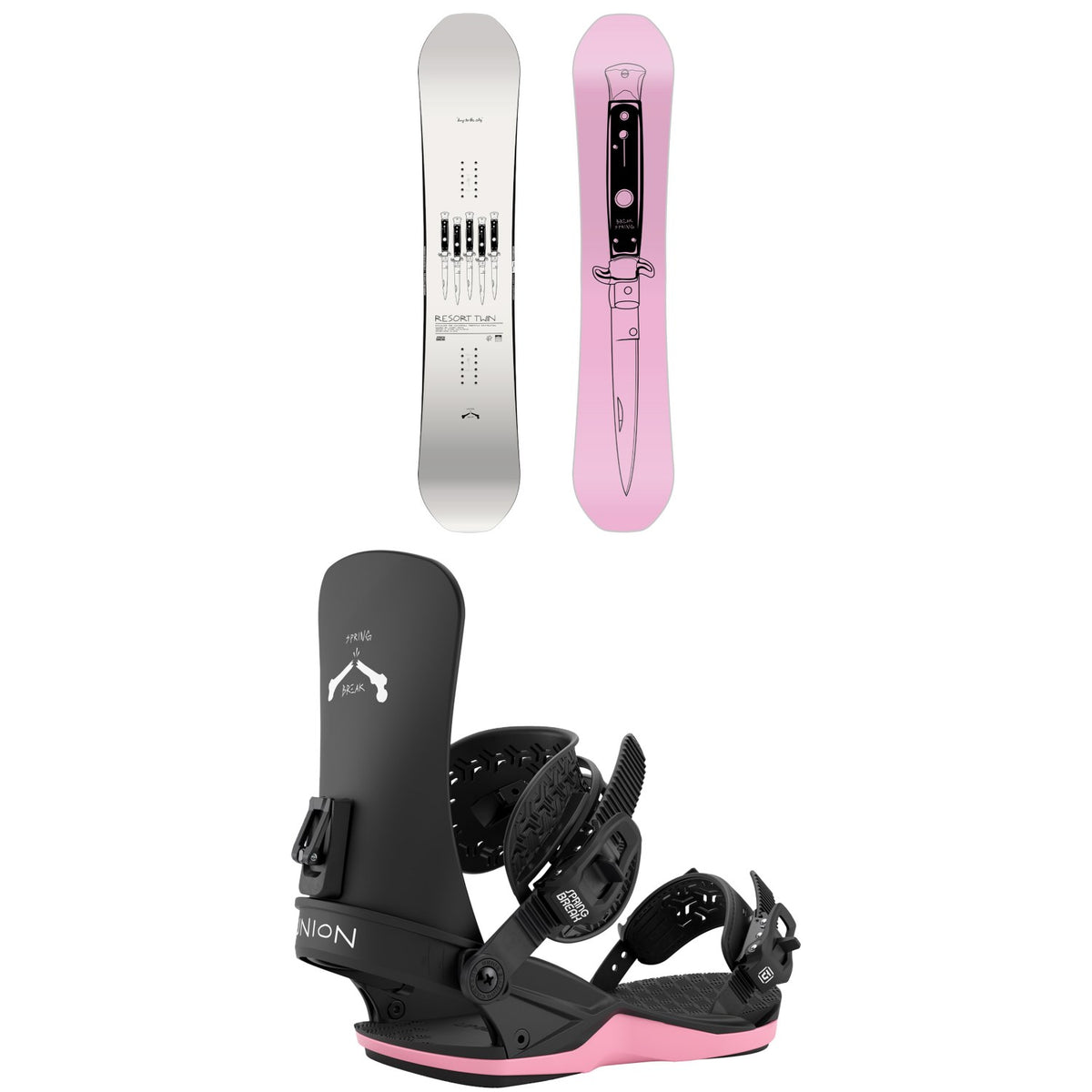 CAPiTA Spring Break Resort Twin Snowboard + Union Contact Snowboard Bindings 2027