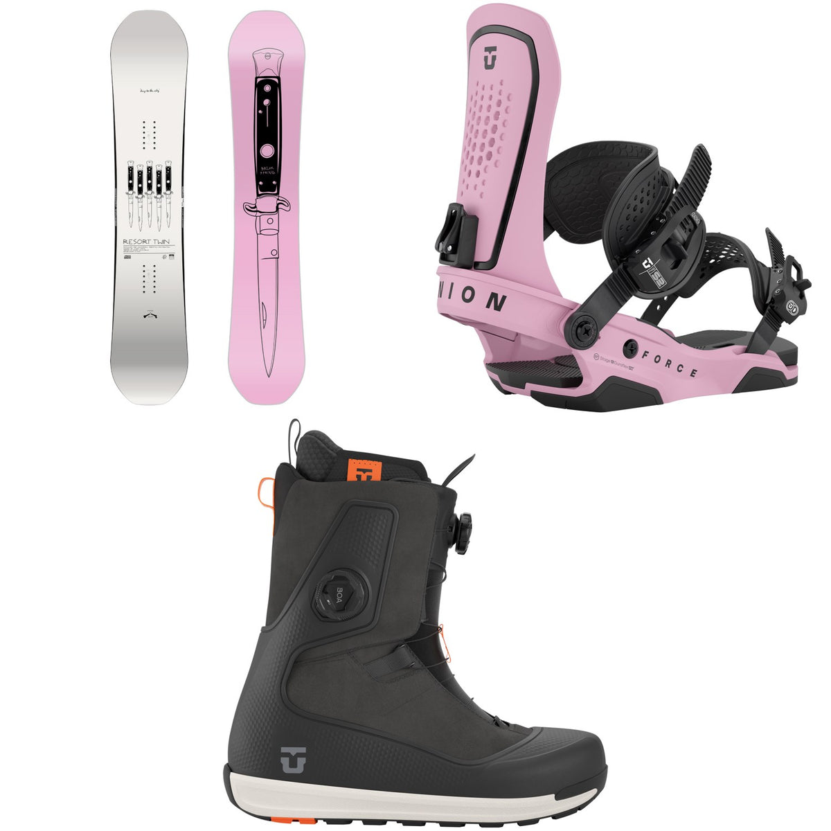 CAPiTA Spring Break Resort Twin Snowboard + Union Force Snowboard Bindings + Reset Snowboard Boots 2027