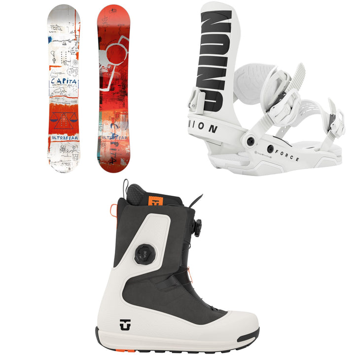 CAPiTA Ultrafear Snowboard + Union Force Team Snowboard Bindings + Reset Snowboard Boots 2027