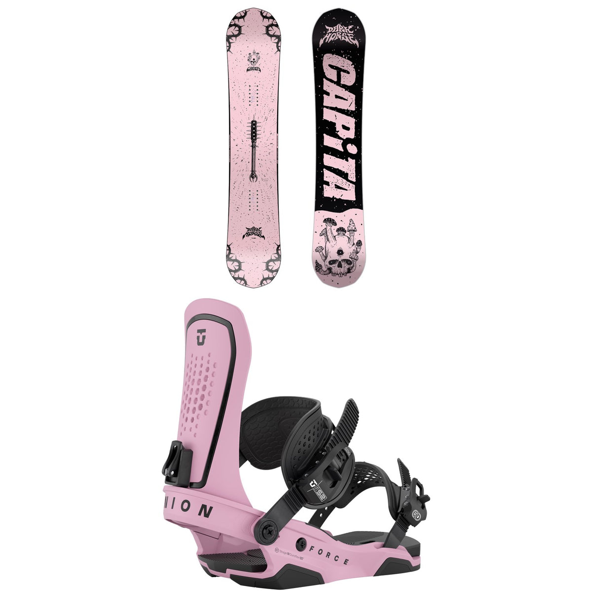 CAPiTA Dark Horse Snowboard + Union Force Snowboard Bindings 2027