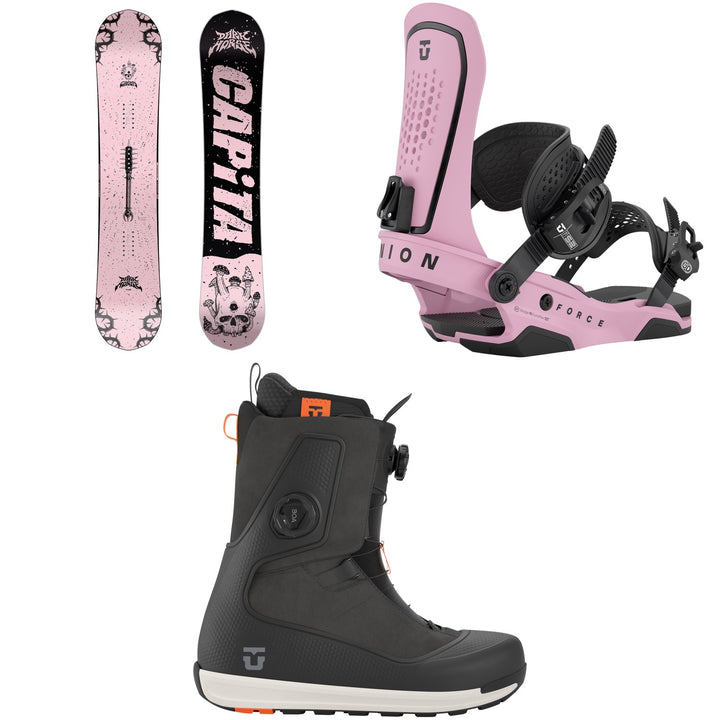 CAPiTA Dark Horse Snowboard + Union Force Snowboard Bindings + Reset Snowboard Boots 2027