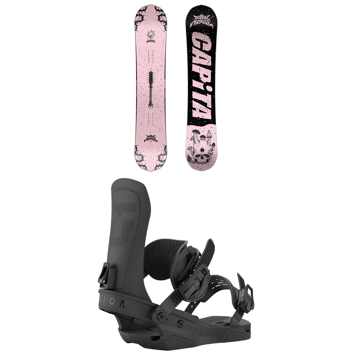 CAPiTA Dark Horse Snowboard + Union Force Team Snowboard Bindings 2027