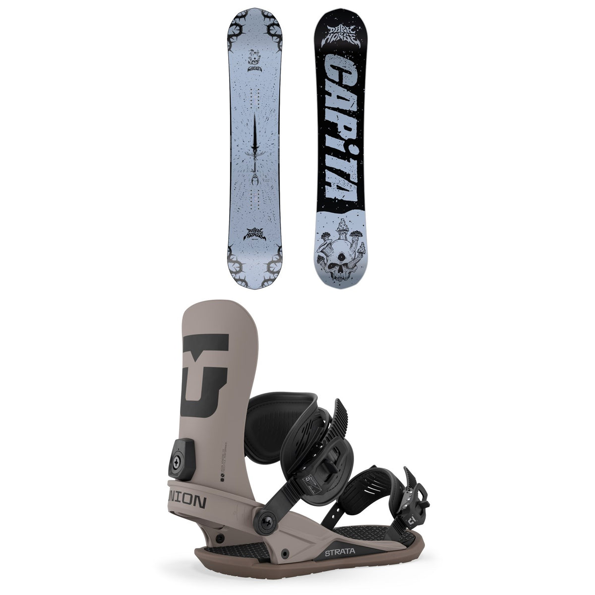 CAPiTA Dark Horse Snowboard + Union Strata Snowboard Bindings 2027