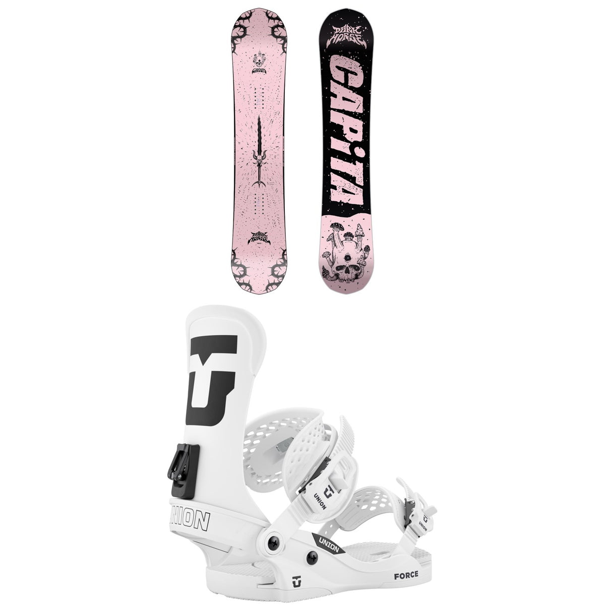 CAPiTA Dark Horse Snowboard + Union Force Classic Snowboard Bindings 2027