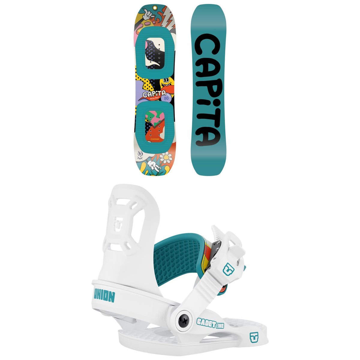 CAPiTA Micro Mini Snowboard + Union Cadet One Snowboard Bindings - Kids' 2027