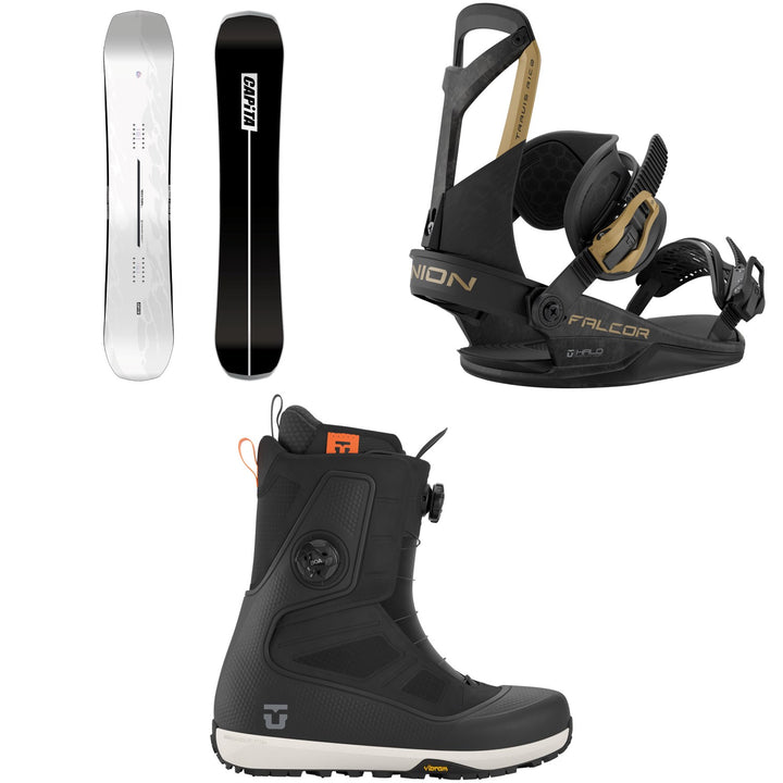 CAPiTA Mega Death Snowboard + Union Falcor Snowboard Bindings + Reset Pro Snowboard Boots 2027