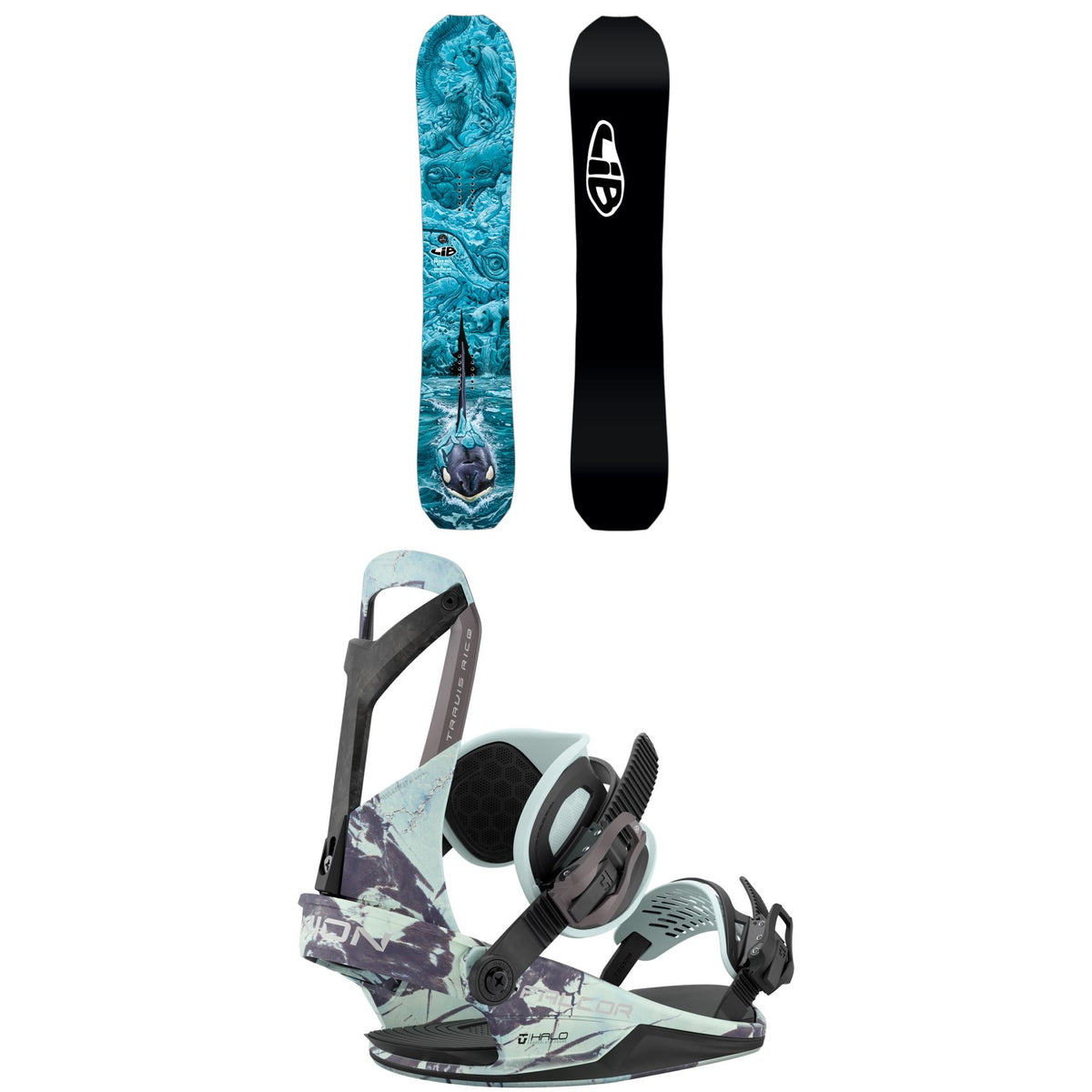Lib Tech Golden Orca Snowboard + Union Falcor Snowboard Bindings 2027