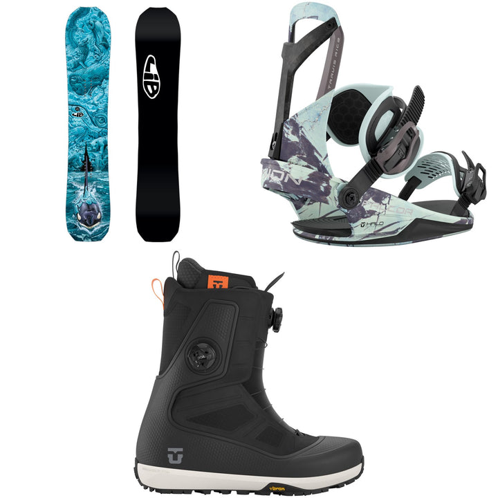 Lib Tech Golden Orca Snowboard + Union Falcor Snowboard Bindings + Reset Pro Snowboard Boots 2027