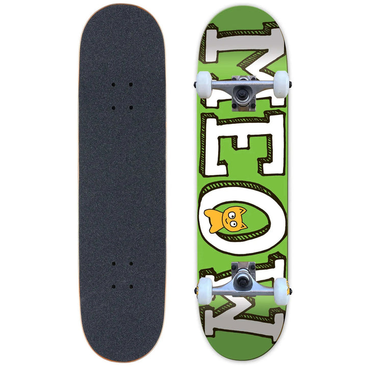 Meow Logo Green 7.75 Skateboard Complete