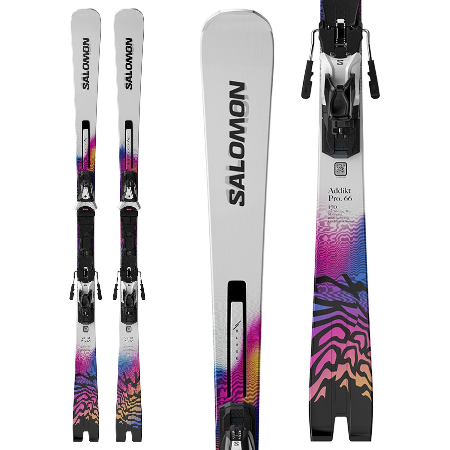 Salomon Addikt Pro 66 Skis + MI12 GW Bindings 2027 – evo