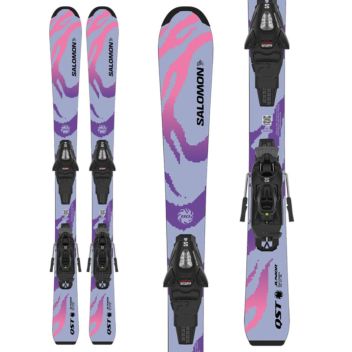 Salomon QST Jr S Skis + C5 GW Bindings - Kids' 2027 Cosmic Sky