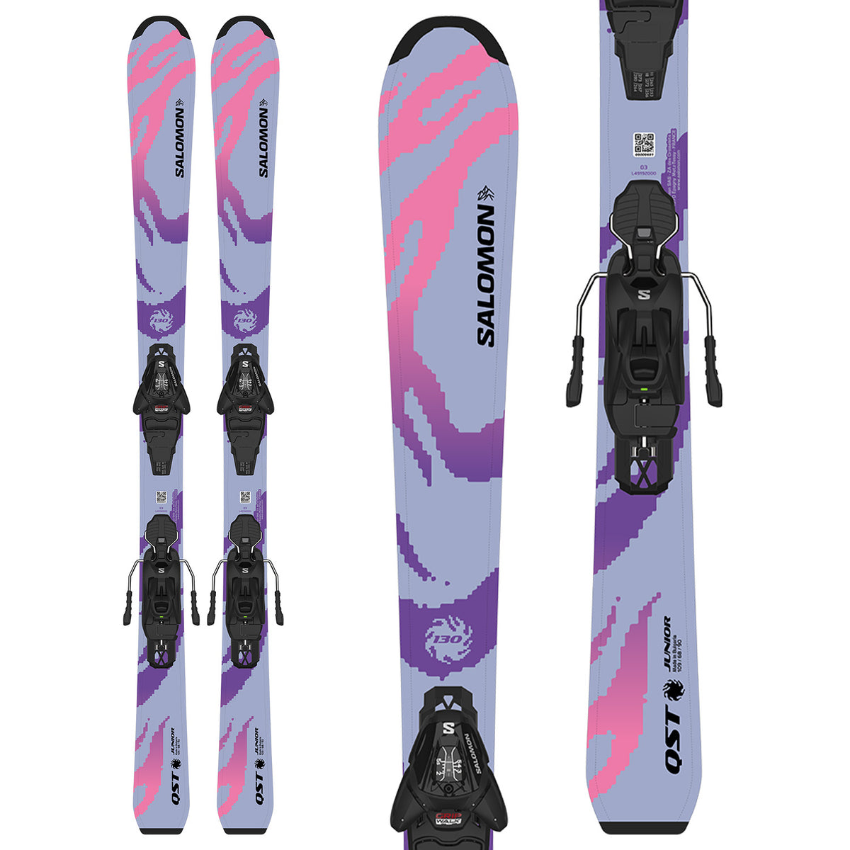 Salomon QST Jr M Skis + L6 GW Bindings - Kids' 2027 Cosmic Sky